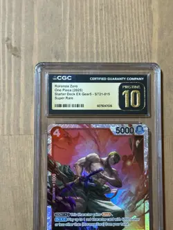 2025 One Piece Starter Deck ST21-015 Ex Gear 5 Roronoa Zoro Alternate Art CGC 10 - Image 3