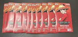 One Piece OP-13 Carrying on His Will Sleeved Booster Packs - LOT OF 10 - Image 1