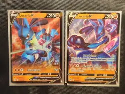 Pokemon 2 Card Lot Lucario V 146/264 and 27/73 Mint Condition Ultra Rare - Image 1
