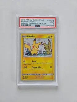 Pikachu SM162 Black Star Promo PSA 9 - Sun & Moon Holo Rare Pokemon Card - Image 1