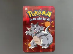 Rhydon #112 Vending Prism Holo Sticker Card 2000 Pokemon - Image 1
