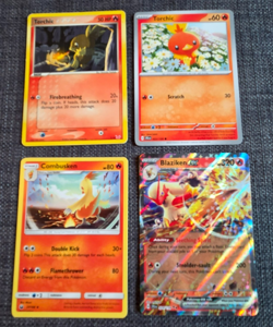 Torchic (2x), Combusken, & Blaziken ex - Pokemon Cards mini-set - Image 1