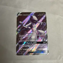 Pokemon Mewtwo GX TCG Full Art Ultra Rare Holo Card 72/73 Shining Legends NM - Image 1