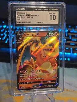 💎🔥 Charizard V Star Birth Full Art Holo Card 014/100 Certified Gem Mint 10 💥 - Image 1