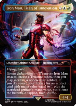 Near Mint x 1 Iron Man, Titan of Innovation - Rainbow Foil Secret Lair Drop Seri - Image 1