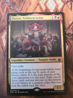 MTG EDH Custom Commander Deck: Florian, Voldaren Scion - RB Vampires - Image 1