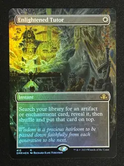 1x MTG Enlightened Tutor (Borderless, Foil) - Dominaria Remastered (DMR) #412 - Image 1