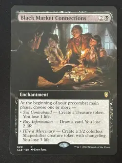 1x MTG Black Market Connections (Extended Art) - (CLB) #620 - Magic - Image 1
