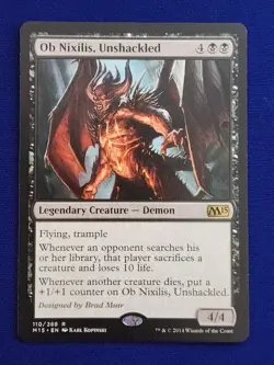 Ob Nixilis, Unshackled #110 MTG M15 Rare Black Legendary Creature Regular NM - Image 1