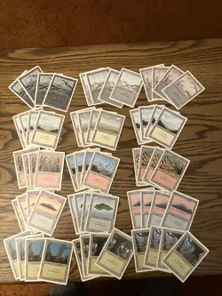 Revised Basic Land Lot x60 Magic the Gathering Revised Land 4x Each Art Played - Image 1