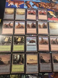 Magic The Gathering Vintage Basic Lands Tempest Lot Of 18 - Image 1
