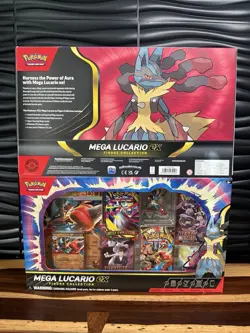 Pokemon TCG Mega Lucario ex Premium Figure Collection Box 2 Factory Sealed - Image 2