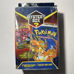 POKEMON Mystery Box Walmart Hanger (3 Booster Packs) SEALED Base Set Chase - Image 1