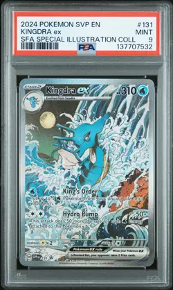 2024 POKEMON SVP EN-SV BLACK STAR PROMO #131 KINGDRA EX PSA 9 - Image 1