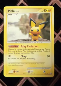 Pichu 93/123 Mysterious Treasures Pokemon TCG 2007 Tiny Mouse - Image 1