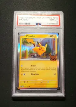 💎 PSA 10 Pikachu 2023 Pokemon Trick Or Trade 062/193 Gem English Stamp #062 - Image 2