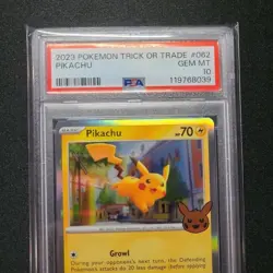 💎 PSA 10 Pikachu 2023 Pokemon Trick Or Trade 062/193 Gem English Stamp #062 - Image 4