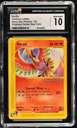 Ho-Oh PokeMon Center New York Black Star Promos 52 NM CGC 10 - Image 1