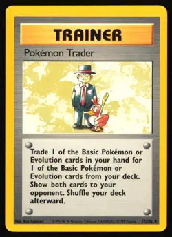 Pokemon Trader #077/102 Base Set - Pokemon TCG - Moderately played - Image 1