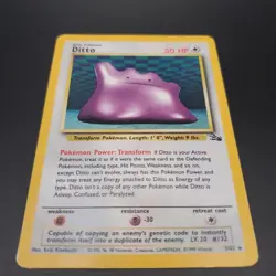 Ditto Holo Rare 18/62 Fossil Base Set - Pokemon TCG - 1999 LP - Image 1