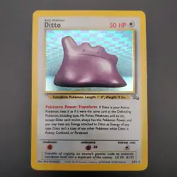 Ditto Holo Rare 18/62 Fossil Base Set - Pokemon TCG - 1999 LP - Image 2