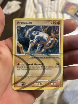 Pokemon TCG Arceus AR8 LV. 100 Platinum Holo Rare 2009 Edition - Image 1