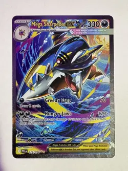 Mega Sharpedo ex 127/094 Special Illustration SIR Pokemon Phantasmal Flames NM - Image 1
