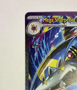 Mega Sharpedo ex 127/094 Special Illustration SIR Pokemon Phantasmal Flames NM - Image 2