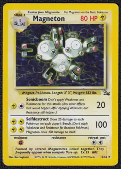 Pokemon Magneton 11/62 Holo Fossil - Image 1