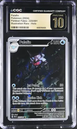 2024 Pokemon Paldean Fates Illustration Rare Palafin #225/091 CGC Pristine 10 - Image 1