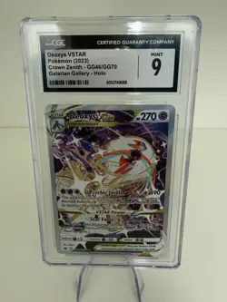 2023 POKEMON SWORD & SHIELD CROWN ZENITH #GG46 FULL ART/DEOXYS VSTAR CGC 9 - Image 3
