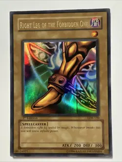 Right Leg Of The Forbidden One LOB-120 Ultra Rare 1st Edition Yu-Gi-Oh LP - Image 1