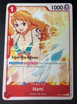 One Piece TCG Nami ST01-007 Super Pre-Release Starter Deck 1 Straw Hat Crew LP - Image 1