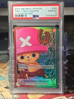 One Piece Two Legends Tony Tony Chopper OP08-001 Leader Alt Art PSA 10 English - Image 1