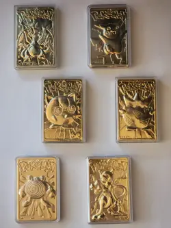 Pokemon 23K Gold Plated Trading Cards 1999 Burger King Complete Set - Image 1