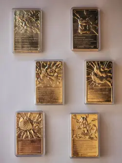Pokemon 23K Gold Plated Trading Cards 1999 Burger King Complete Set - Image 2