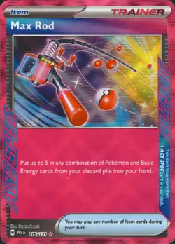 Max Rod 116/131 ACE SPEC Rare Prismatic Evolutions Mint Pokemon Card - Image 1