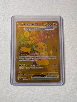Pikachu ex 179/131 Prismatic Evolutions GOLD Hyper Rare NM Shiny Pokemon Card - Image 1