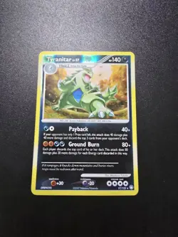 Pokemon Card TCG Tyranitar (17/123) Rare Reverse Holo Mysterious Treasures NM - Image 1