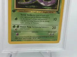 1999 POKEMON FOSSIL Trading Card ARBOK #31/62 1ST EDITION graded PSA NM-MT 8 - Image 5