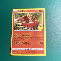 Ho-Oh 001/025 Pokemon Celebrations 25th Anniversary Holo Rare Card NM Mint - Image 1