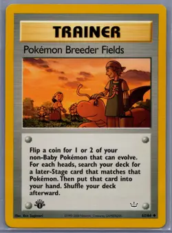 Pokemon Breeder Fields #62 - 1st Edition Neo Revelation - Pokemon Card - NM WOTC - Image 1