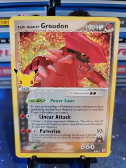HOLO Team Magma's Groudon 9/95 NM/M Pokemon 25th Celebrations Classic Card - Image 1