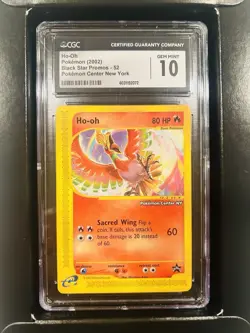 Ho-Oh # 52 Black Star Promo Pokemon Center NY Stamped Card CGC GEM MINT 10 - Image 1