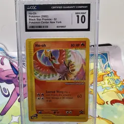 2002 Pokemon Center NY Ho-Oh #52 Black Star Promo Card CGC Gem Mint 10 - Image 1