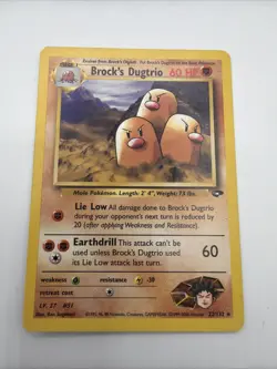 Pokemon Card Brock's Dugtrio 22/132 Gym Challenge Rare NM - Image 1