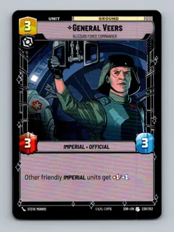 Star Wars Unlimited Spark Of Rebellion Weekly Play General Veers NON-Foil Card - Image 1