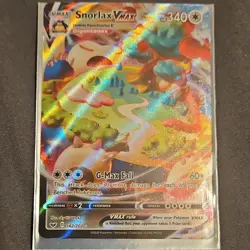 Pokemon TCG Snorlax VMAX Full Art Holo Ultra Rare Card 142/202 Sword & Shield - Image 1