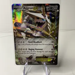 Aggron EX 93/160 Holo XY Primal Clash Pokemon Card NM + - Image 1