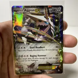 Aggron EX 93/160 Holo XY Primal Clash Pokemon Card NM + - Image 3